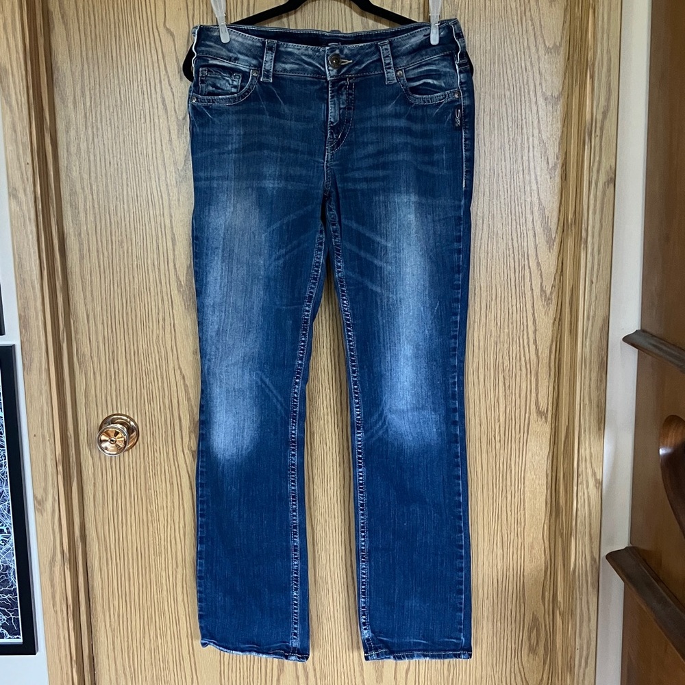Silver Jeans Women's Medium Blue Straight Leg Jeans